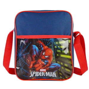 Czerwono-niebieska dziecięca torba z paskiem na ramię Bagtrotter Spiderman