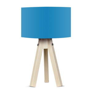 Lampa stołowa z niebieskim abażurem Kate Louise Naturel