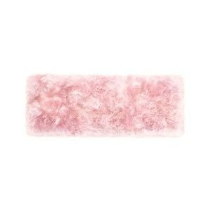 Różowy chodnik z owczej skóry Royal Dream Zealand Long, 190x70 cm