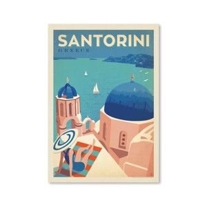 Plakat Americanflat Santorini, 42x30 cm