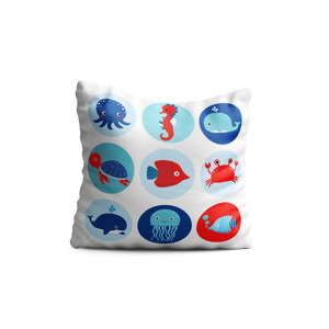 Poduszka dziecięca OYO Kids Sea Creatures, 40x40 cm