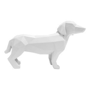 Matowa biała figurka PT LIVING Origami Standing Dog, wys. 20,8 cm