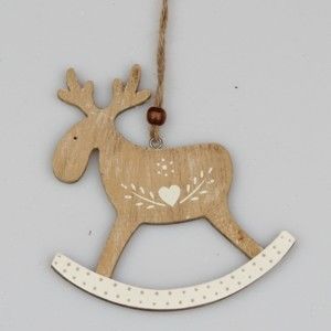 Drewniana dekoracja wisząca Dakls Reindeer