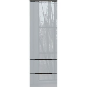 Szara wysoka/wisząca szafka łazienkowa 36x111 cm Vasio – Germania