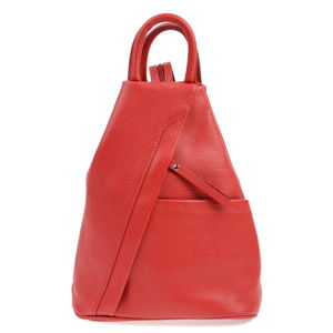 Czerwony plecak skórzany Carla Ferreri Emilia
