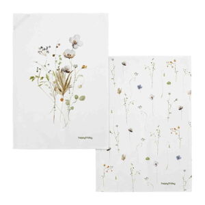 Bawełniane ścierki zestaw 2 szt. 50x70 cm Ikebana – Happy Friday