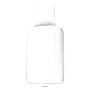 Biała bawełniana pościel jednoosobowa Good Morning Universal, 140x220 cm