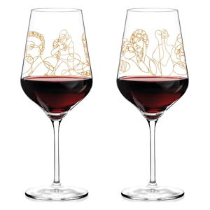 Zestaw 2 kieliszków do czerwonego wina ze szkła kryształowego Ritzenhoff Mythology, 600 ml