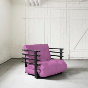 Fotel rozkładany Karup Funk Black/Taffy Pink