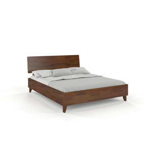 Łóżko dwuosobowe z litego drewna sosnowego SKANDICA Viveca Dark, 140x200 cm