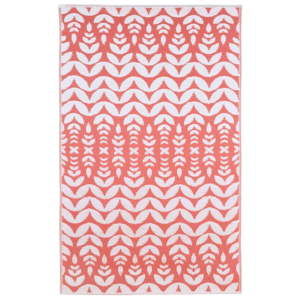 Różowo-biały dwustronny dywan odpowiedni na zewnątrz Green Decore Follis, 180x120 cm