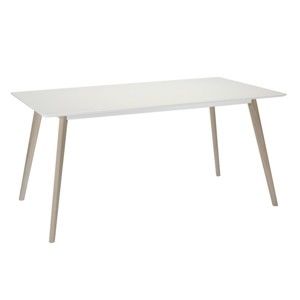 Biały stół z jasnymi nogami Furnhouse Life, 160x90 cm