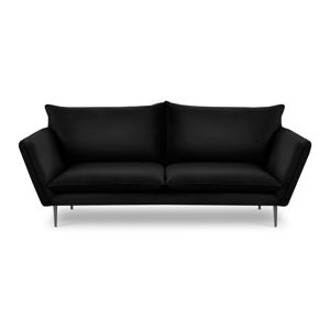 Czarna aksamitna sofa Mazzini Sofas Acacia, dł. 225 cm