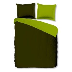 Zielona pościel bawełniana Muller Textiels Uni Double, 240x200 cm