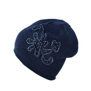 Niebieska czapka z błyszczącymi kamykami Star