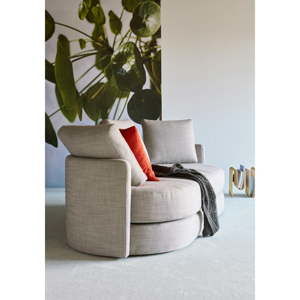 Szara sofa rozkładana Innovation Villum Linen Ash Grey