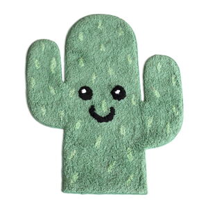 Zielony bawełniany dywanik łazienkowy Mr. Fox Happy Cactus, 55x62 cm