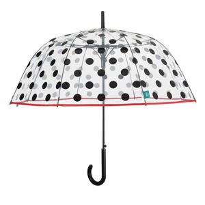 Damski przezroczysty parasol odporny na wiatr Ambiance Dots, ⌀ 89 cm