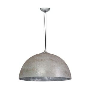 Szaro-srebrna lampa wisząca ETH Mezzo Tondo, ⌀ 50 cm