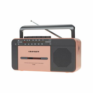 Różowo-szary magnetofon Crosley Cassette