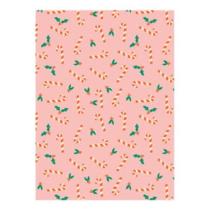 5 arkuszy różowego papieru pakowego eleanor stuart Candy Canes, 50 x 70 cm
