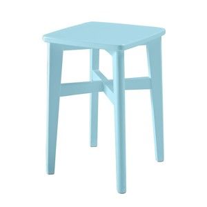 Niebieski stołek drewniany RGE Sigrid Pall