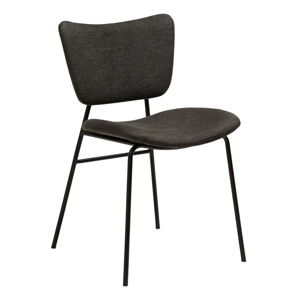 Czarne krzesło z metalowymi nogami DAN-FORM Thrill