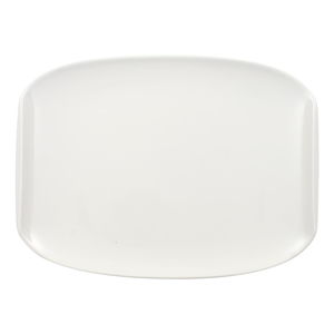 Biały prostokątny talerz z porcelany Villeroy & Boch Urban Nature, 27x20 cm