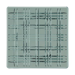 Szary kwadratowy talerz ze szkła kryształowego Nachtmann Square Platter Smoke, 28x28 cm