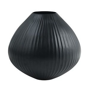 Czarny wazon Fuhrhome Oslo, Ø 30 cm