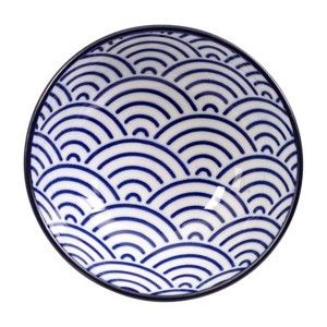 Niebiesko-biały talerz Tokyo Design Studio Nippon Wave, ø 9,5 cm