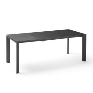 Czarny stół rozkładany do jadalni sømcasa Lisa, dł. 140/200 cm