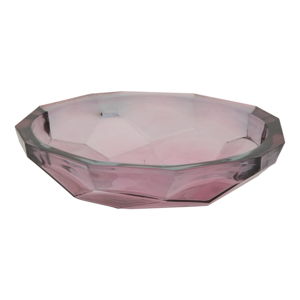 Różowa miska ze szkła z recyklingu Mauro Ferretti Stone, ø 34 cm