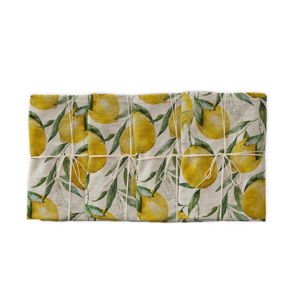 Komplet 4 szt. materiałowych serwetek z domieszką lnu Linen Couture Lemons, szer. 40 cm