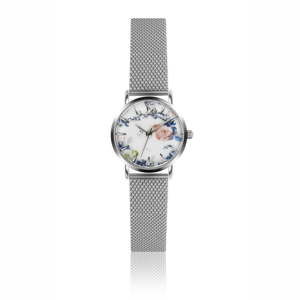 Zegarek damski z paskiem ze stali nierdzewnej w srebrnym kolorze Emily Westwood Rosa