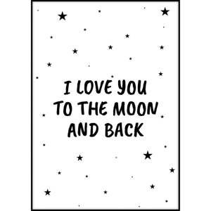Plakat Imagioo To The Moon And Back, 40x30 cm