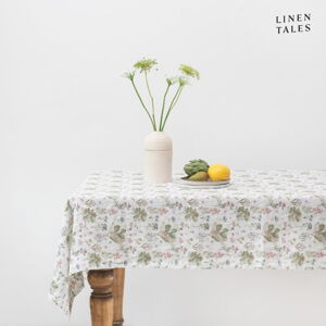 Lniany obrus 140x200 cm White Botany – Linen Tales