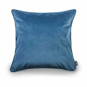 Niebieska aksamitna poszewka na poduszkę WeLoveBeds Jeans, 50x50 cm