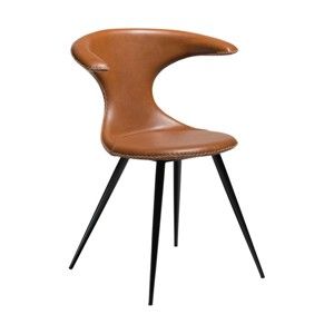 Brązowe krzesło ze skóry ekologicznej DAN-FORM Denmark Flair