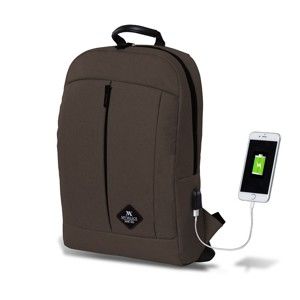 Ciemnobrązowy plecak z portem USB My Valice GALAXY Smart Bag