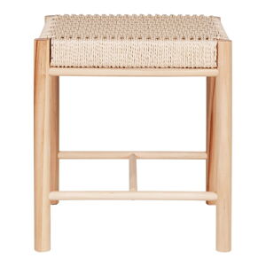 Naturalny stołek z litego drewna topolowego Abano – House Nordic