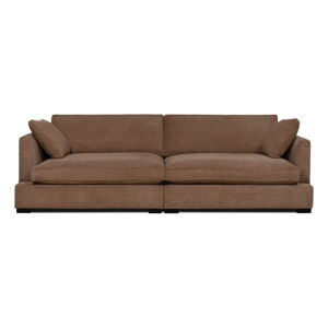 Jasnobrązowa sztruksowa sofa 266 cm Mobby – Scandic