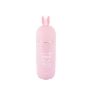 Różowa nierdzewna butelka termiczna Tantitoni Cute Rabbit, 280 ml