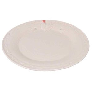 Biały talerz ceramiczny Antic Line Hen, ⌀ 25 cm