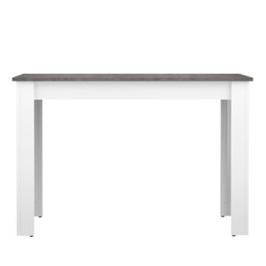 Biały stół z blatem w dekorze betonu 110x70 cm Nice – TemaHome