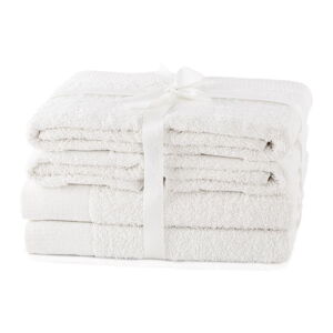 Białe bawełniane ręczniki zestaw 6 szt. frotte Amari – AmeliaHome