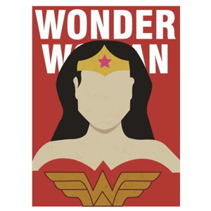 Plakat Blue-Shaker Super Heroes Wonder Woman, 30x40 cm