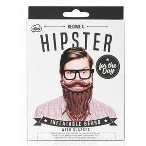 Zestaw okularów z dmuchaną brodą i wąsami NPW Hipster For The Day