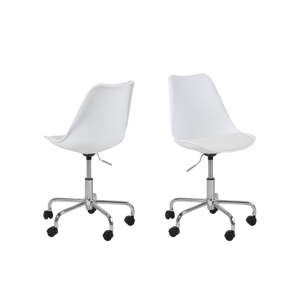 Białe krzesło biurowe na kółkach Actona Dima