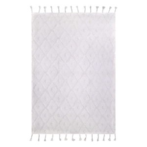 Biały dywan wykonany ręcznie Nattiot Orlando, 120x170 cm